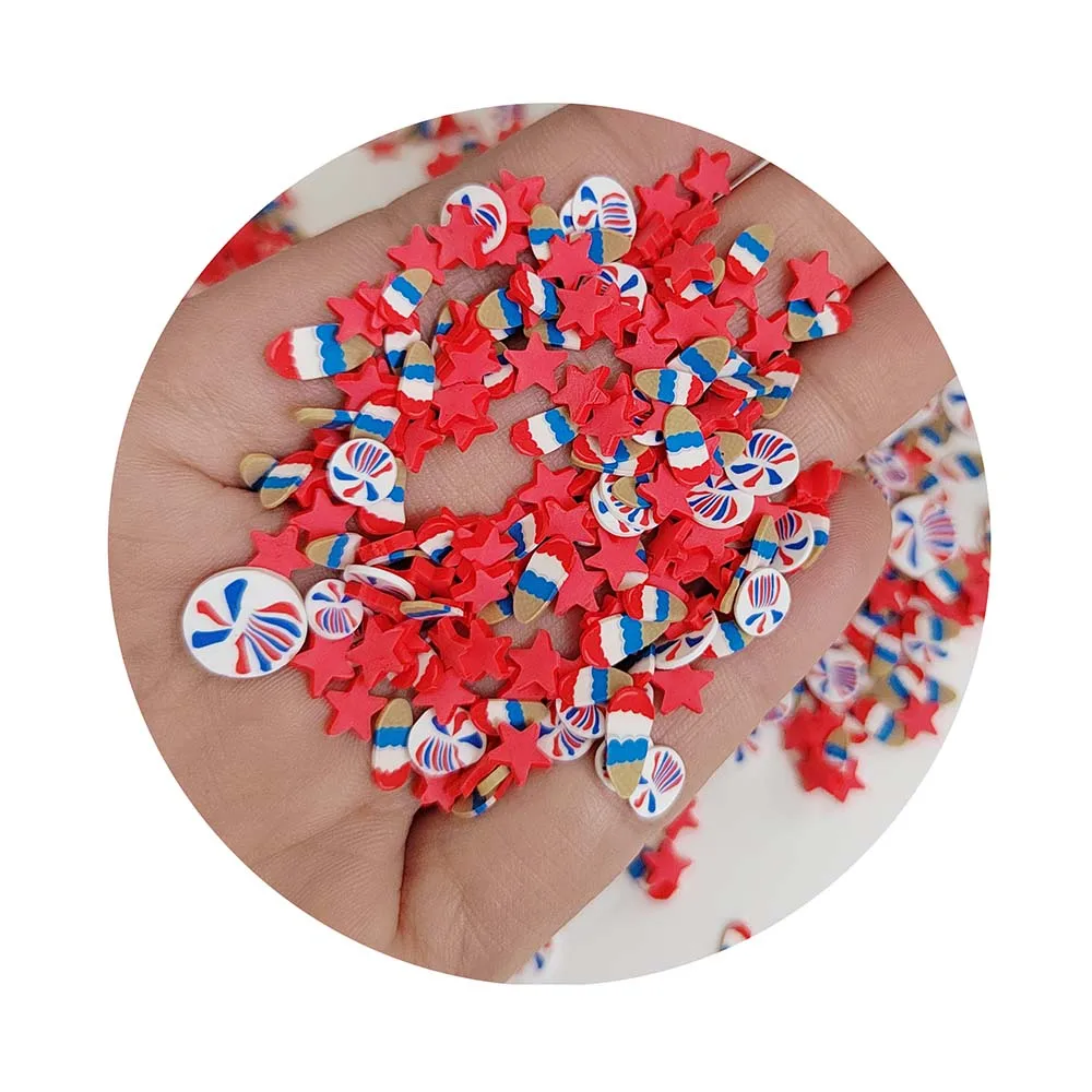 Decorative Mixed Star Red Christmas Halloween Decors DIY Slime Polymer Clay Slices for Phone Case Personalization