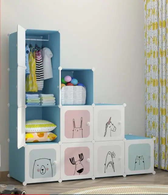 Eco-Friendly Sturdy Children Plastic Wardrobes For Clothes  Baby Wardrobe Cabinet