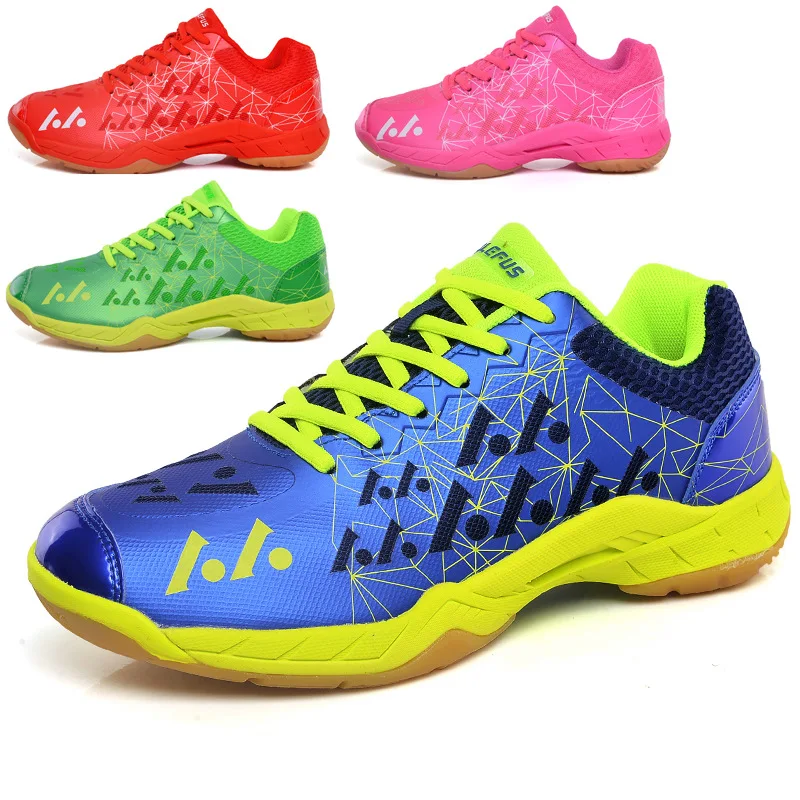 new model lining men resistant competition print blue new badminton shoes
