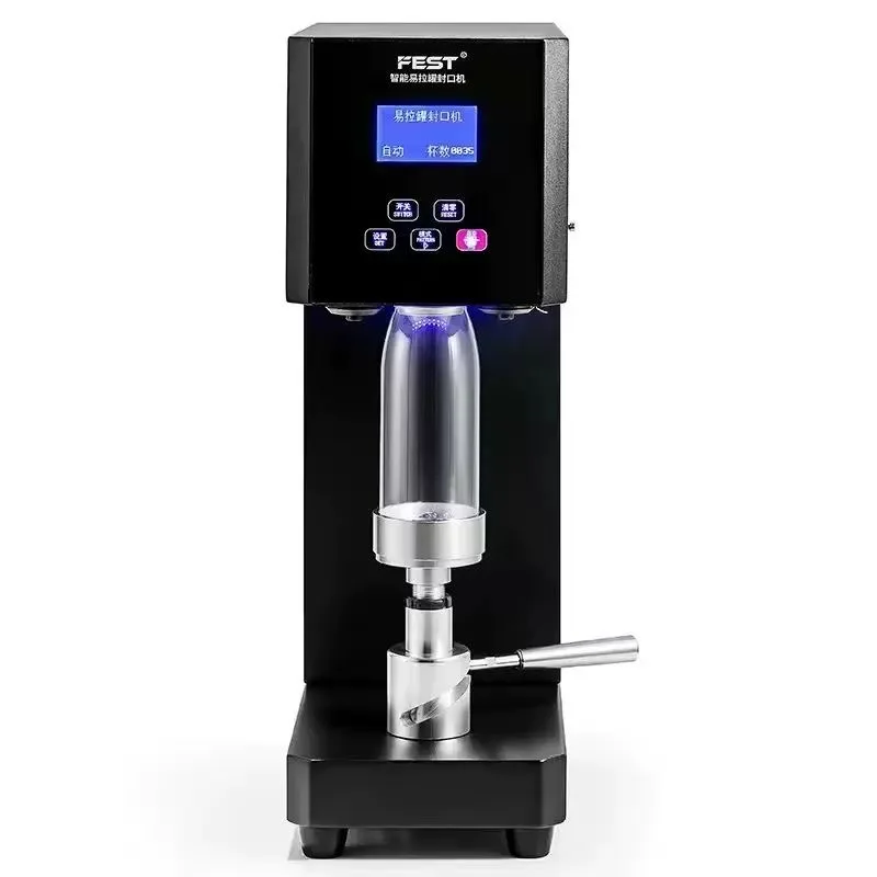 wholesale semi automatic plastic beverage bottle pop can sealing machine custom drink jar sealing machine for plastics packages