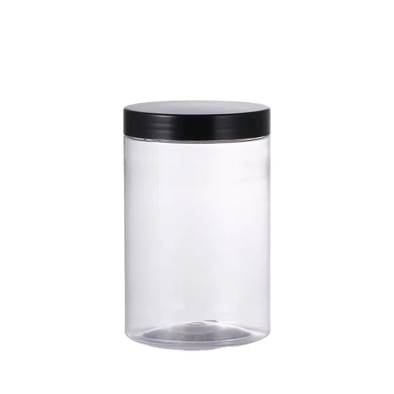 1 oz 2 oz 12 oz 1 kg clear plastic jars luxury cosmetic jar with lids