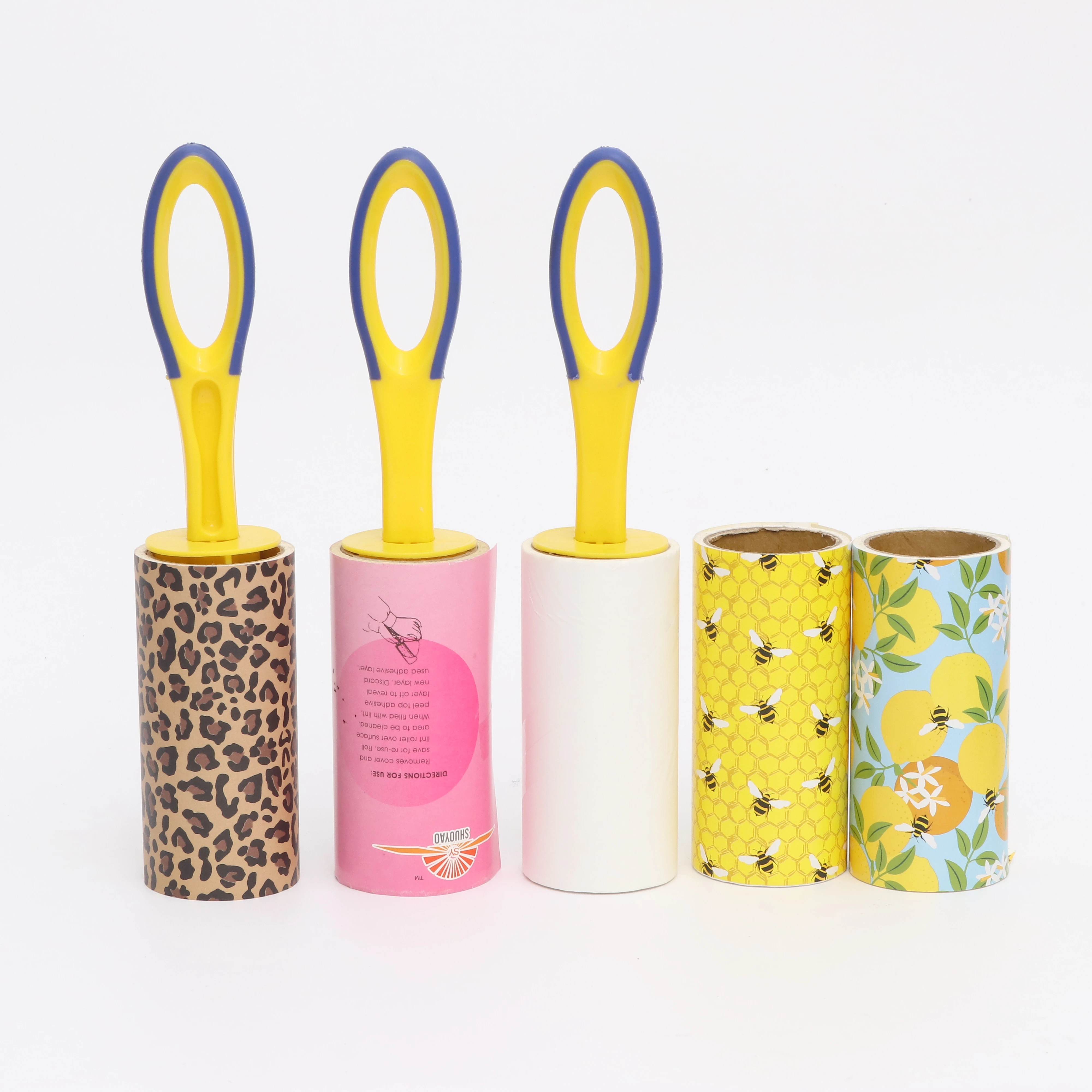 Factory Price Adhesive Clean Lint Sticking Roller Set for Clothes Cleaning PP Material 60pcs