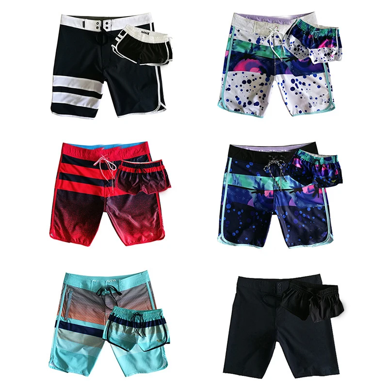 Mens Womens Couples Lovers Boys and Girls Swim Trunks Beach Surf Board Shorts