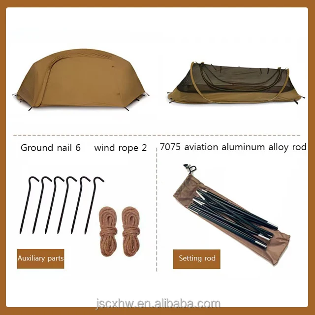 YIWU Factory Wholesale Outdoor Hiking Portable Foldable Free Install Pop up Single Person Camping Net Tent with Rain Tarp