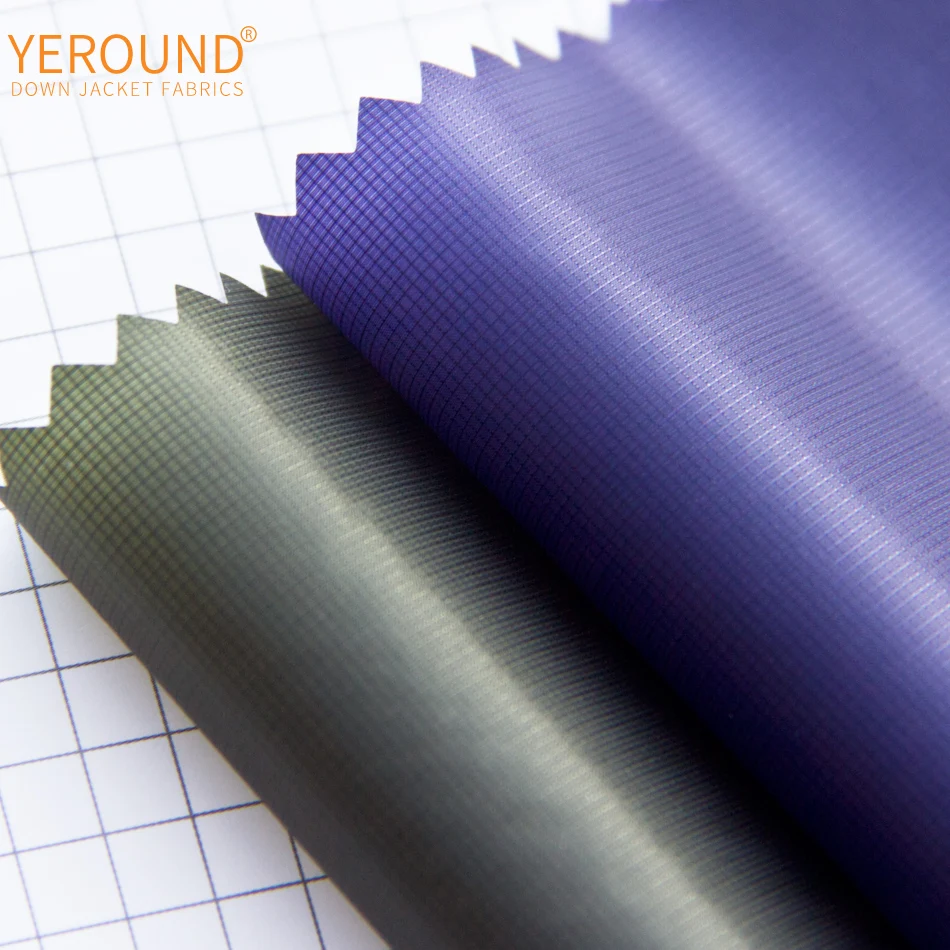 10D 100% Nylon Plaid Ultra-Thin Breathable down Jacket Fabric with 10D Yarn Count super lightweight comfortable feeling