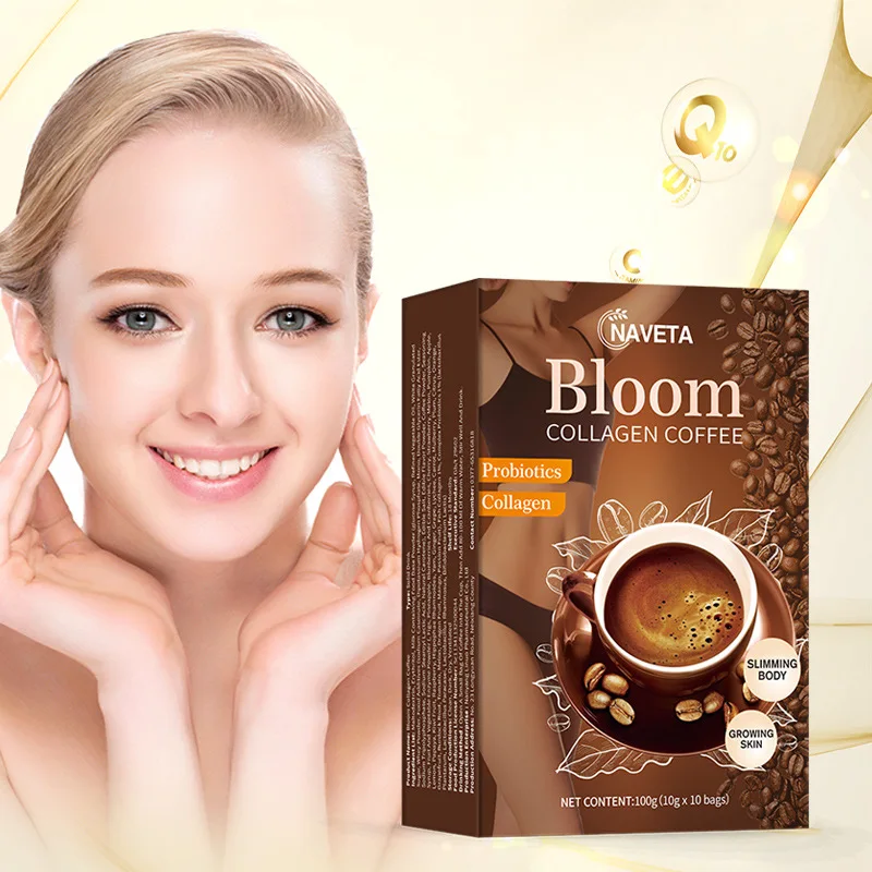 Wholesale Private Label Pure Organic Bloom Slimming Instant Coffeecoffee Powder With Collagen