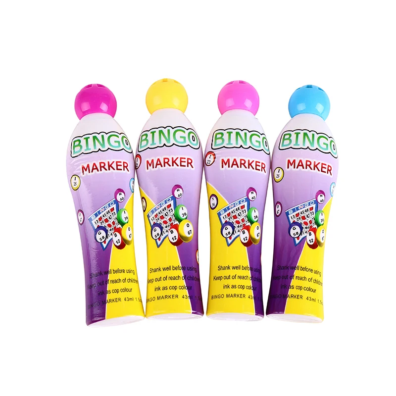 custom bingo dabbers 40 ml 10 mm sponge tip bingo card game dab marker non toxic graffiti tool painting dauber bingo markers