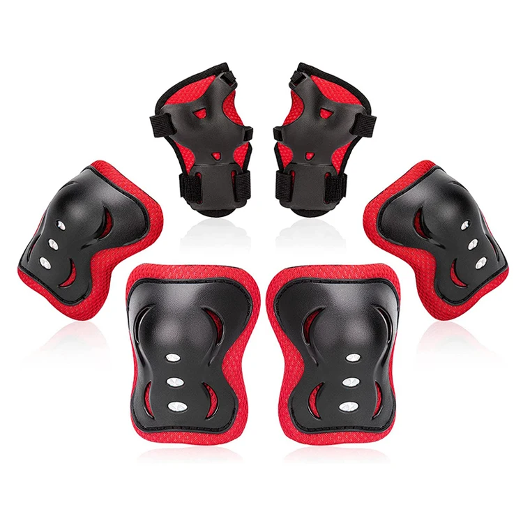 6 in 1 Adjustable Age 4-14 Safety Gear for Roller Skating Cycling Skateboard Bike Scooter Rollerblading