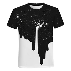 Pretty Pattern Paint bucket art 3D Printed Shirt for Men Digital Printing T Shirt Custom Unisex Over Print OEM and ODM T-shirts
