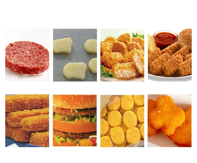 Burger Chicken Nugget Cutting Maker Form Fry Machine Automatic Compact Hamburger Patty Production Line