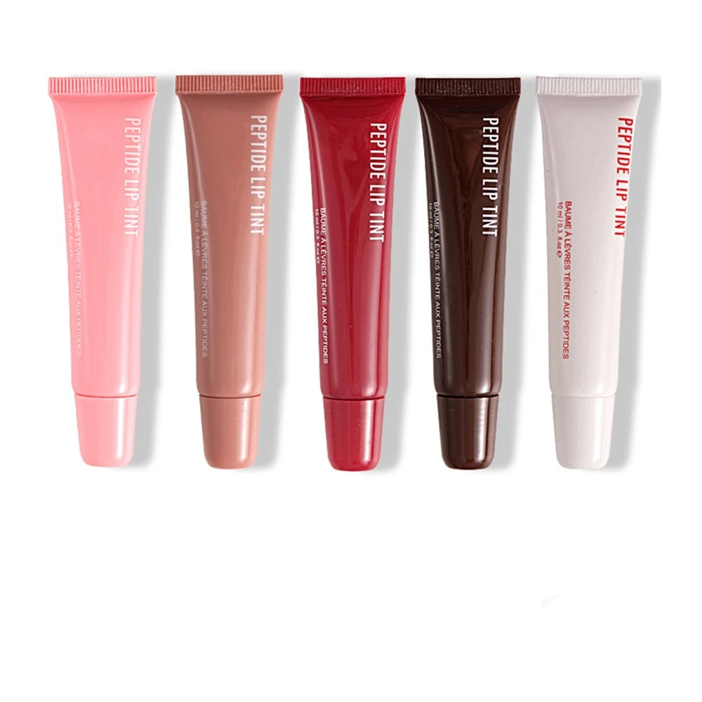 Wholesale Vegan Stain Glaze Hydrating Color Changing Plumper Flavoring Oil Fruit Tint Glow Private Label Peptide Lip Oil