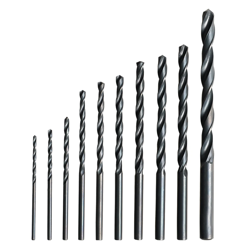 TG Tools Black Straight Shank Twist Drill Bit High Speed Steel 4241/4341 for wood/metal/plastic drilling