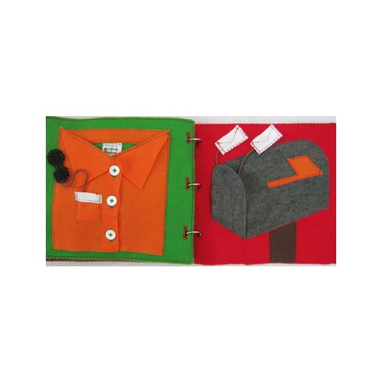 
2019 hot sale colorful soft baby toys felt fabric quiet book for kid 