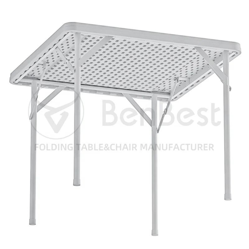Benjia Blow Molded Camping Picnic Plastic Folding Square Table for Event Wedding