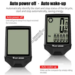 Mountain Bike Waterproof Wireless Computer Bicycle LCD Speed-ometer Odometer