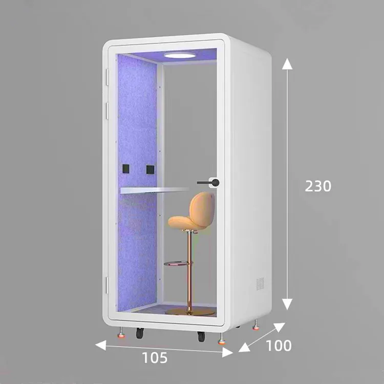 Movable small office privacy phone pod steelcase cubicle pods silent booth for home