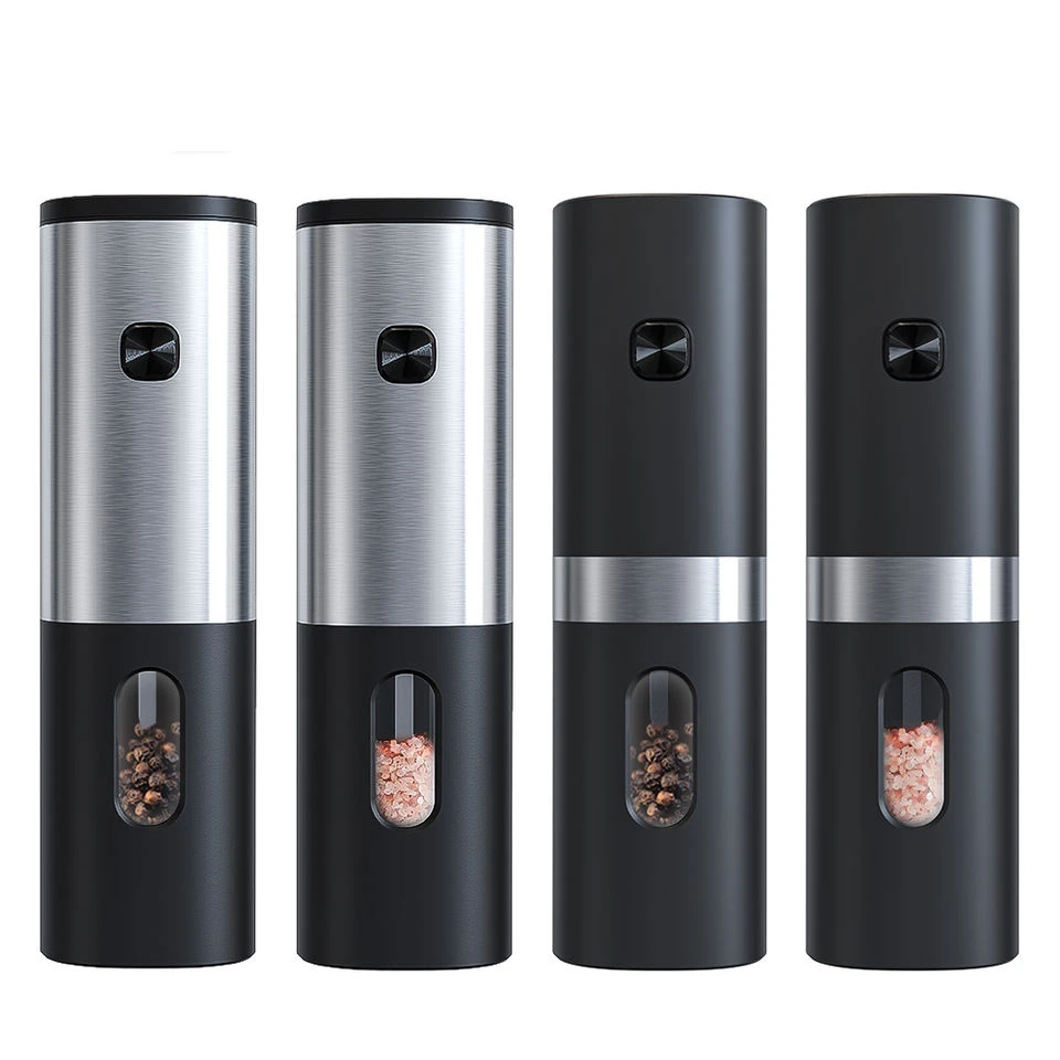 Кухонное светодиодное освещение с питанием от батареи электрическая черная мельница для соли и перца супермаркета