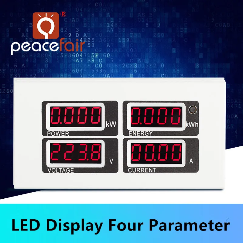 Peacefair PZEM-004 TTL порт вольтметр светодиодный интеллектуальный счетчик электроэнергии цифровая панель счетчик домашняя система мониторинга энергии