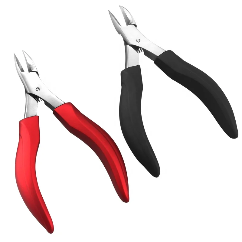 Manufacturer Professional Stainless Steel Silicone Handle Thick Nail Clippers Nail Nipper Tools Set