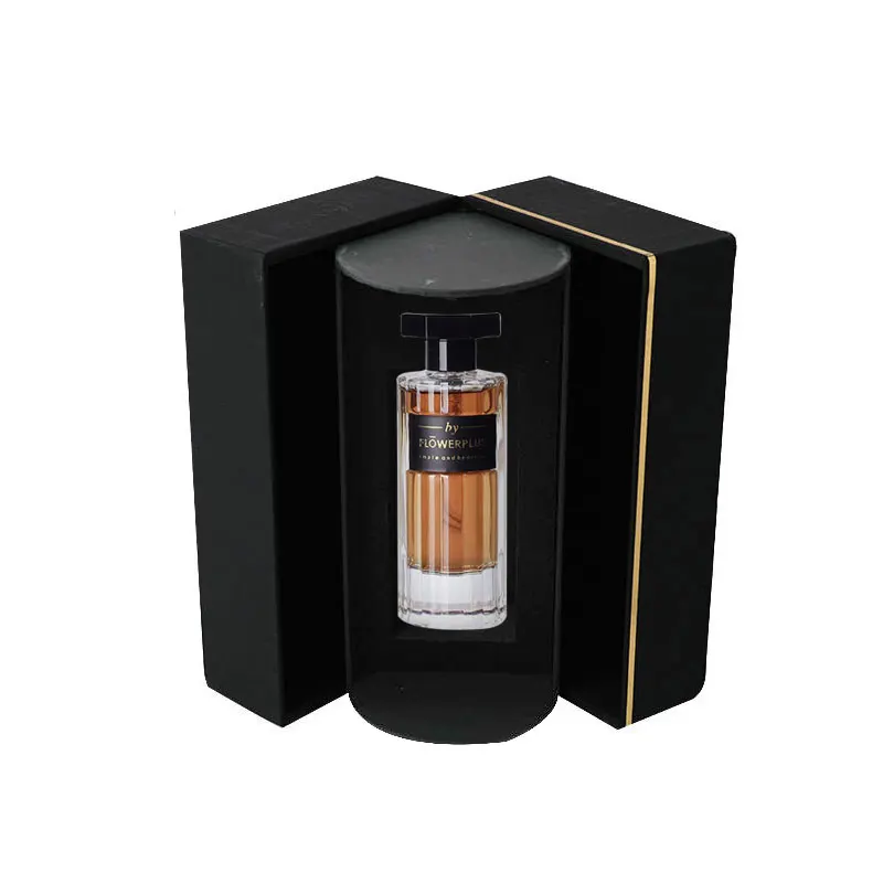 Side open large 120ml bottle with box packaging and EVA foam wholesale custom perfume boxes