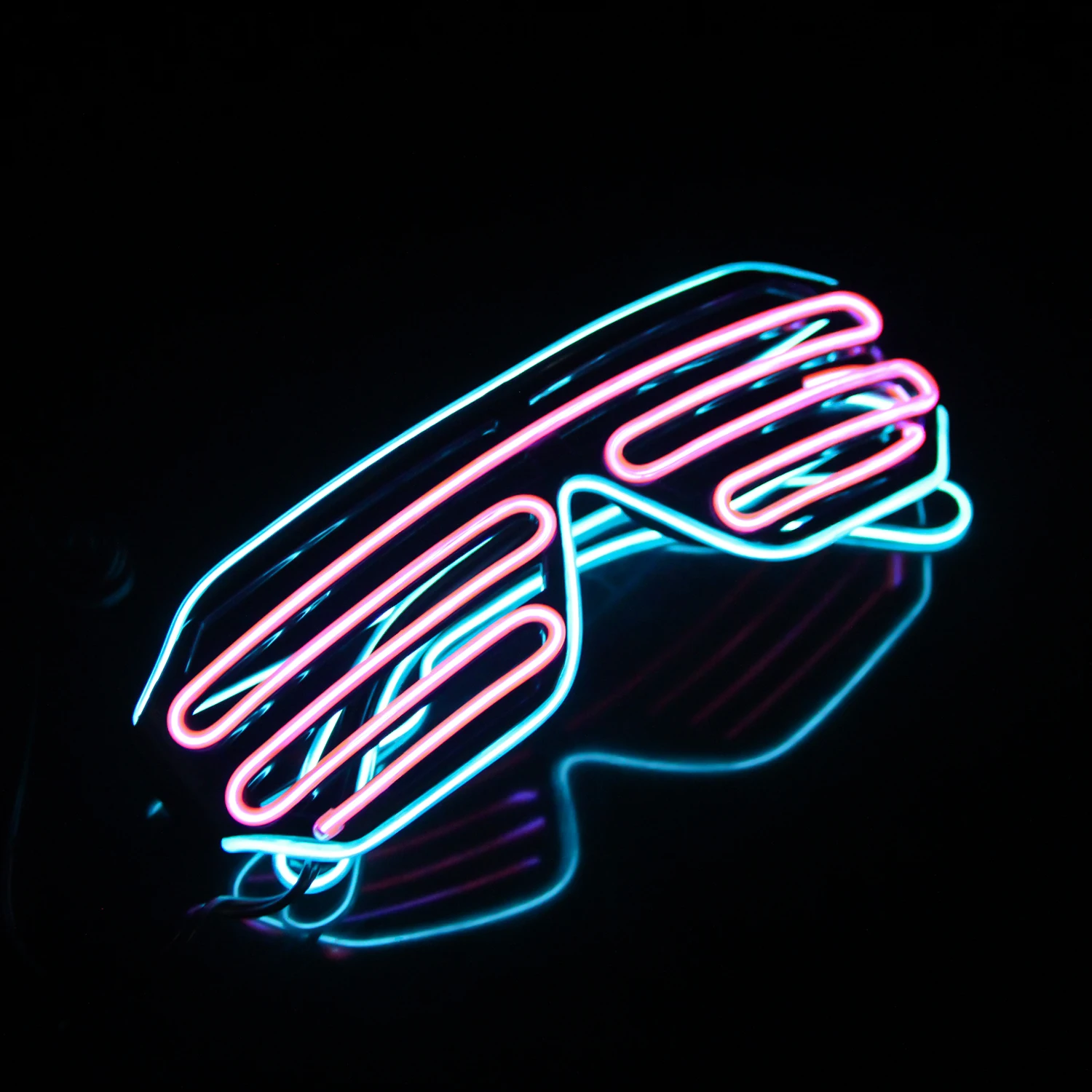 Glow in the Dark Party Supplies Shutter Shades LED Sunglasses 6 Color Light Up EL Wire Glasses for party cosplay