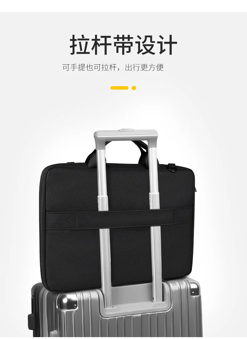 360 Protective Laptop Shoulder Bag13/14/15-15.6 inch Computer Bag Side Open Messenger Bag Laptop Bag