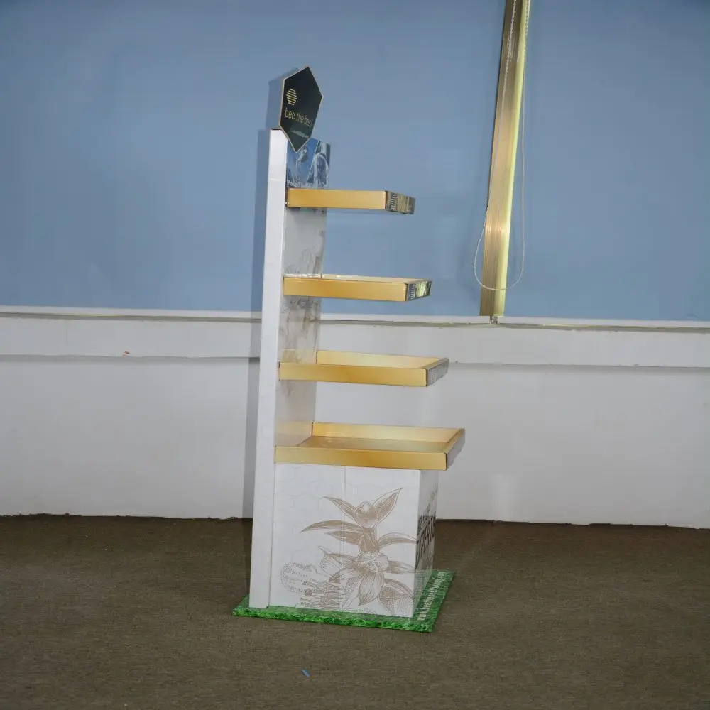 Custom Eco-friendly Cardboard Display For Light Paper Floor Display Stand For Retail At Supermarket