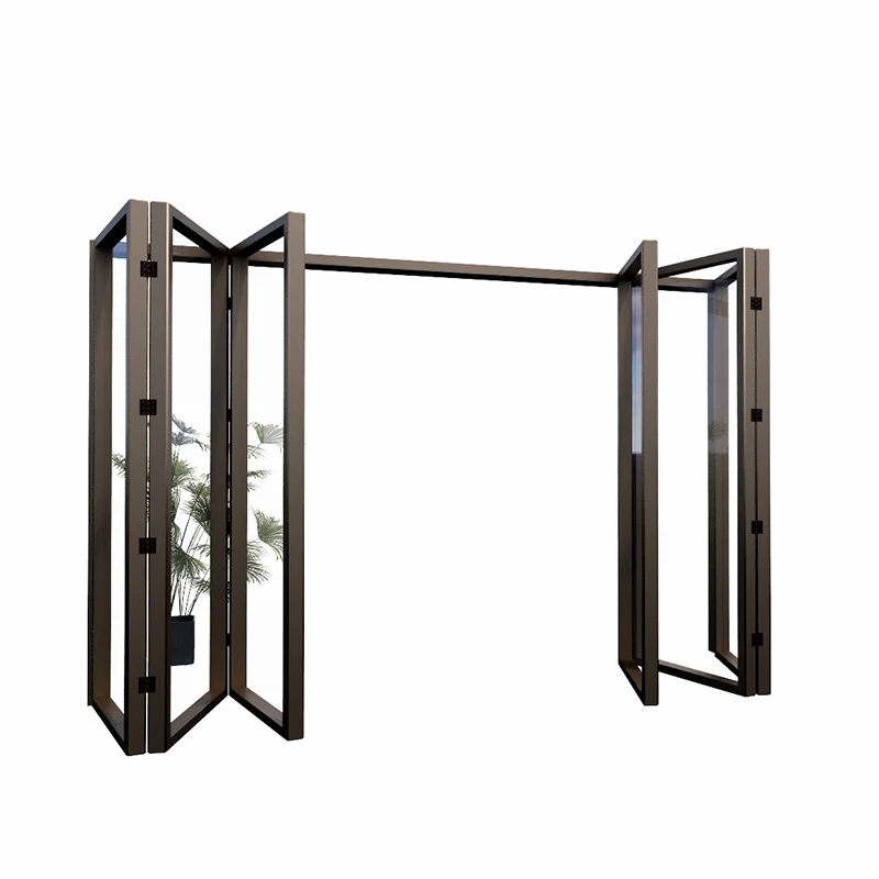 Aluminum patio folding glass doors indoor and outdoor soundproof and safe bifold doors
