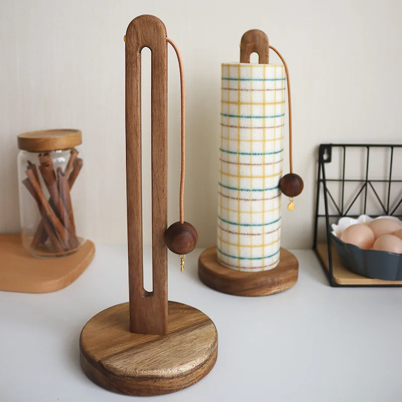 Paper Towel  Vertical Storage Household Items Wooden Frames Kitchen Storage Rack
