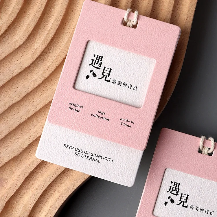 Original Design Custom Paper Tag Personalized Brand Logo Label with Rope for Coat