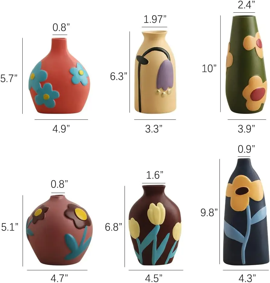 Painting Japanese Style Ceramic Vase