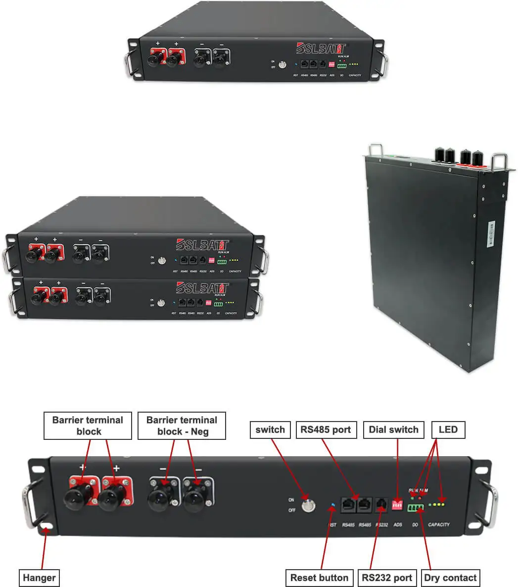Литий-ионный аккумулятор BSLBATT 48 В, 24 В, батарея lifepo4 3,2 В, 50 Ач
