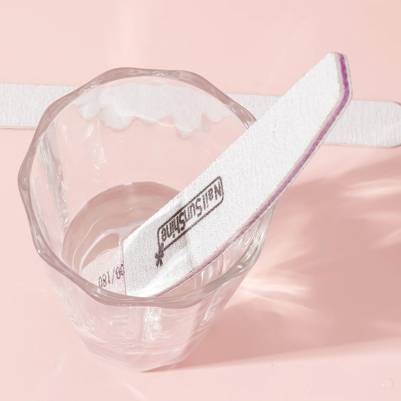 Nail file set 6 pc with buffer block nail clean brush nail buffer and file cuticle pusher custom manicure set professional