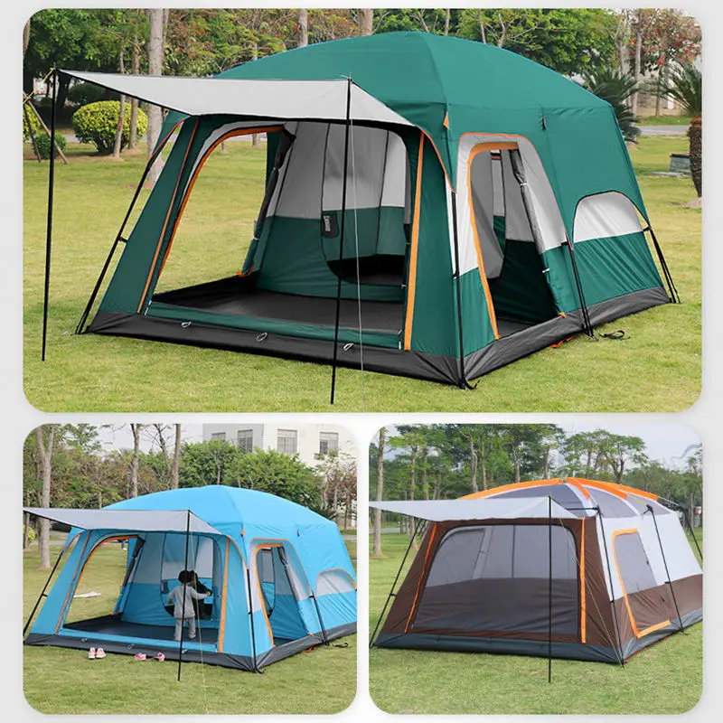 Cheap price two layer tent for family fun waterproof 2 room camping outdoor tents