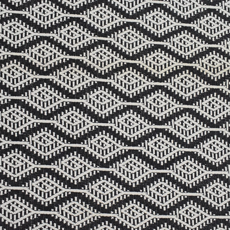 Manufacturer Wholesale Black And White Striped Jacquard Yarn dyed Thick Satin fabric