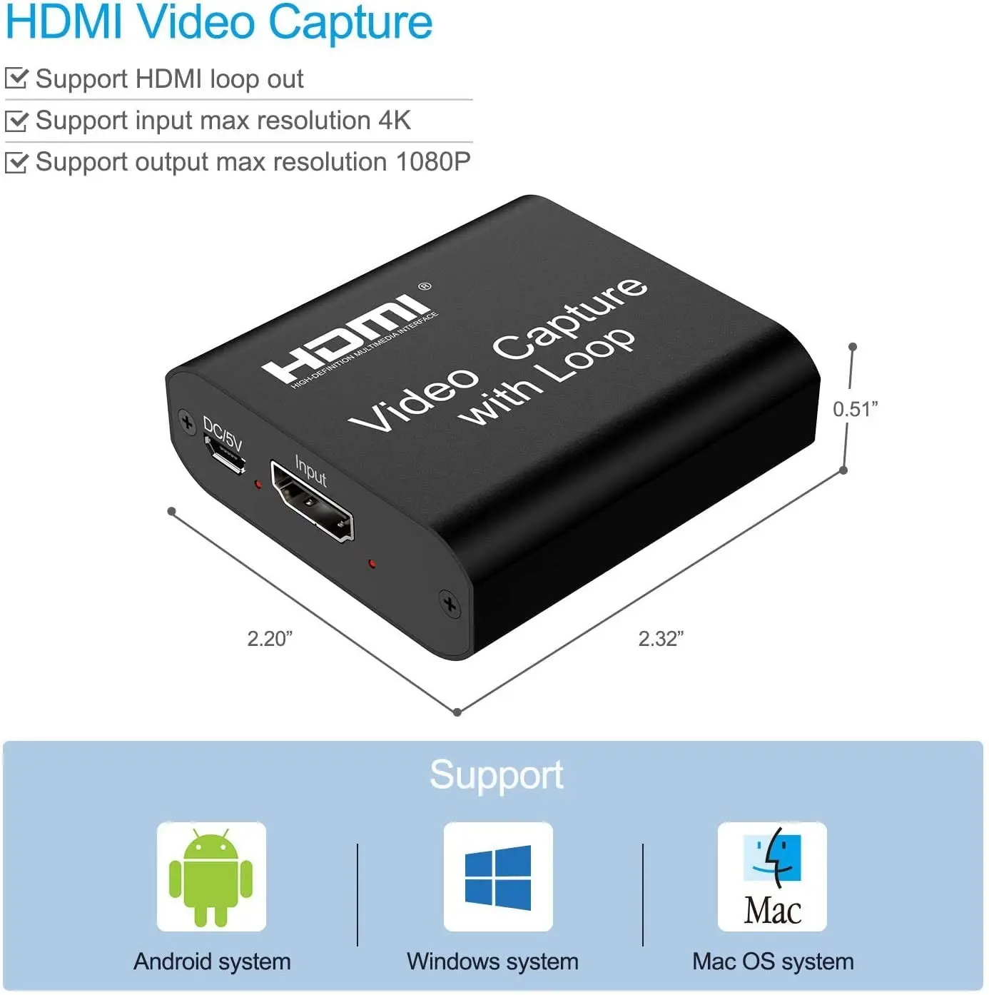 Высококачественная карта захвата видео в реальном времени Usb 3 0 4K Hd 1080P Hdmi Sdi