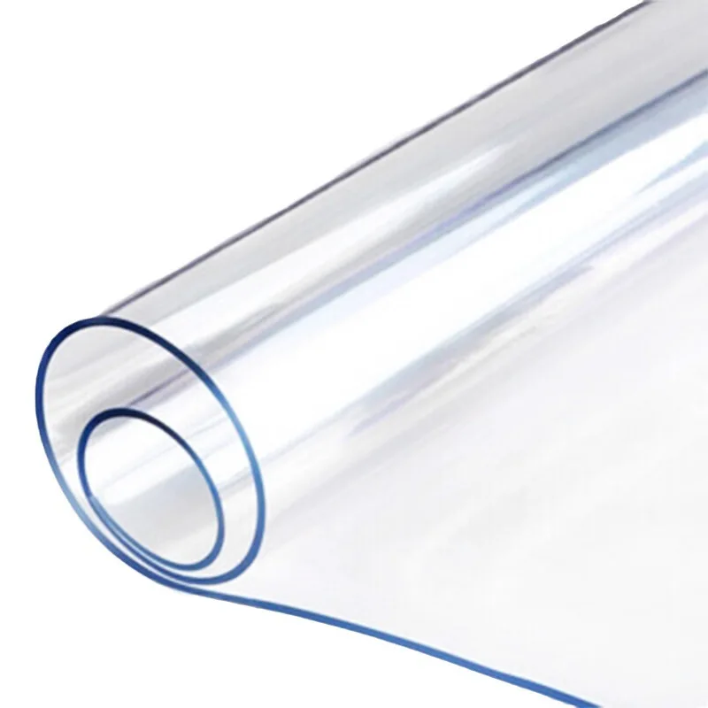 PVC transparent soft plastic roll hard sheet door curtain glass clothing template blister sheet insulation PE T thin film 0.15