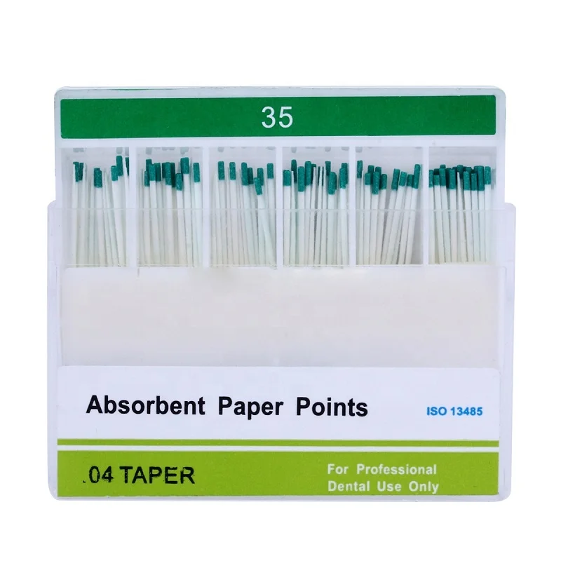 Hot selling 04 Taper 100pcs 35# Dental Absorbent Paper Points