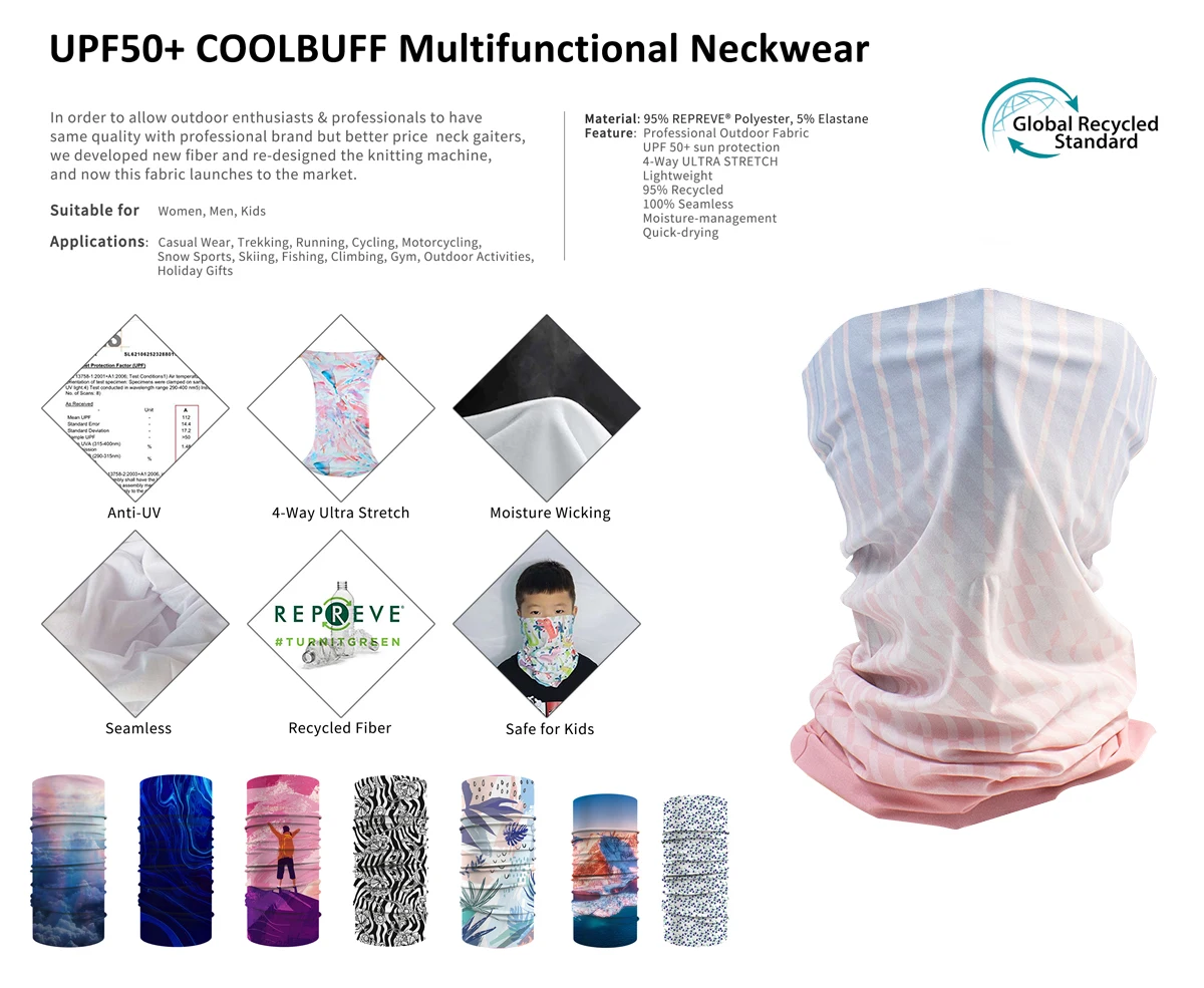 2024Custom made  100% polyester  25*50 Fashion   seamless multifunction  bandanas