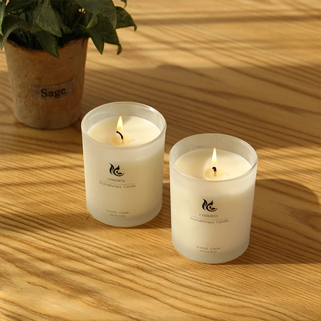 
Wholesale White Clear Glass Cup Vegetable Wax Rose Latest Home Decoration Buy Scented Candle with Packaging 