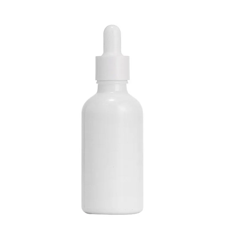 Rose Golden 10/15/20/30/50/100ml Glass Dropper Bottle White Porcelain Cosmetic Serum Pipette Vials Essential Oil Dropper Bottle