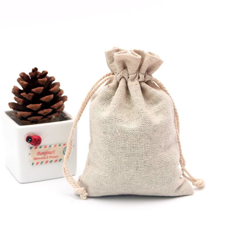 Custom Small Drawstring Cotton Bag With Logo