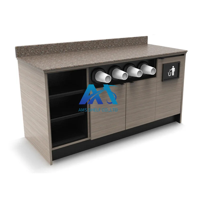 Modular Coffee / Beverage Prep Wall  Station Counter bar for Convenience store