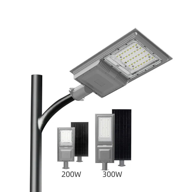 Aixuan High Brightness Highway Project 200W 300W All In One Solar Led Street Light 10KV surge protection Solar Street Lamp