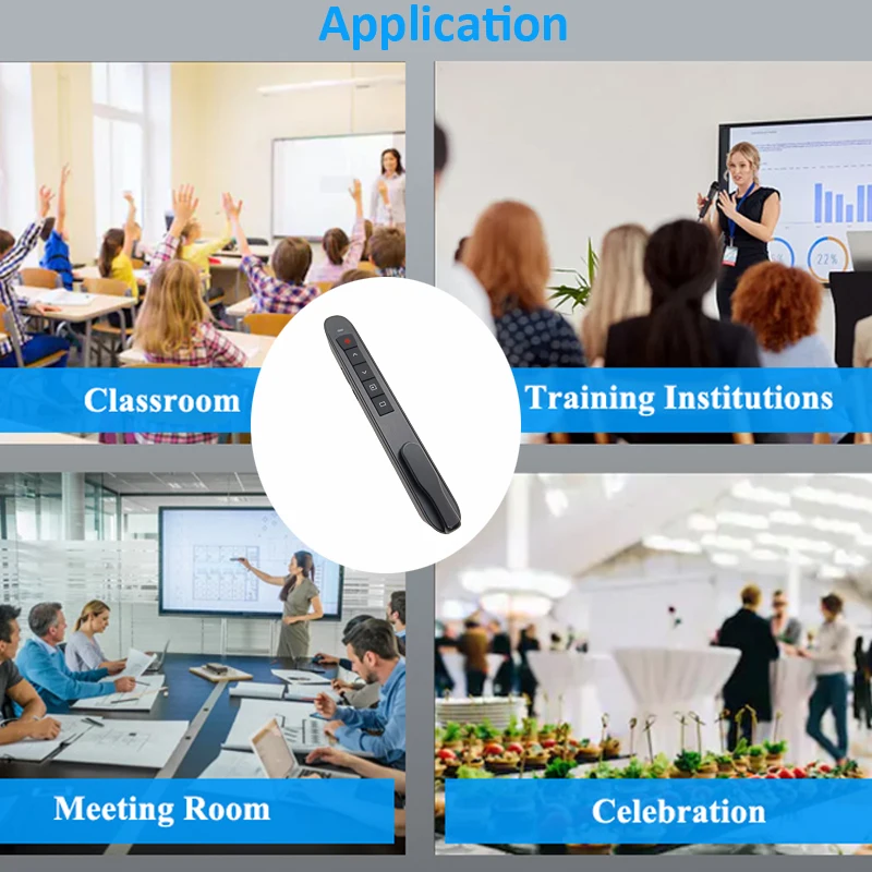 Volume Control Wireless Laser Presenter USB Flip Rechargeable Battery Laser Pointer Presenter PPT Power Pointer Clicker Page