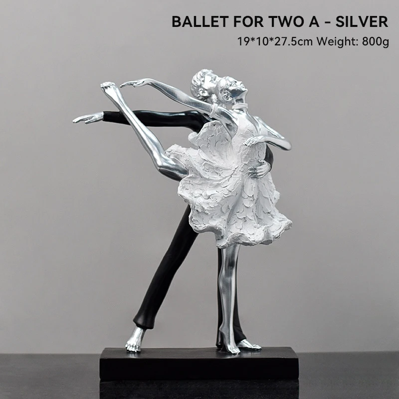 Nordic Luxury Style Dance Girl Art Artifact Decoration Beauty Desktop Ballet Home Decoration Object For Two Creative Figurine