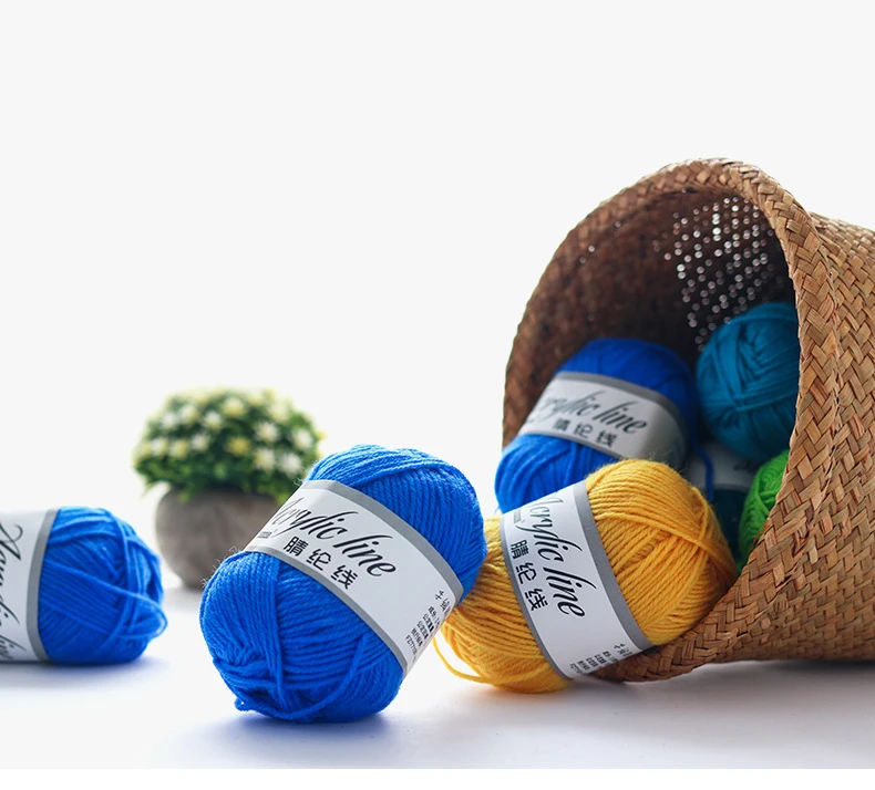  Hot Selling 4 Strands Of Custom Color DIY Crocheting Acrylic Yarn High Quality Modified 100%