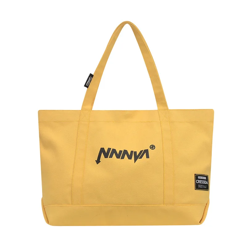 Eco Cotton Tote Bag Multiple Pockets Zipper Wholesale Canvas Supplier Shopping with Custom Printed logo