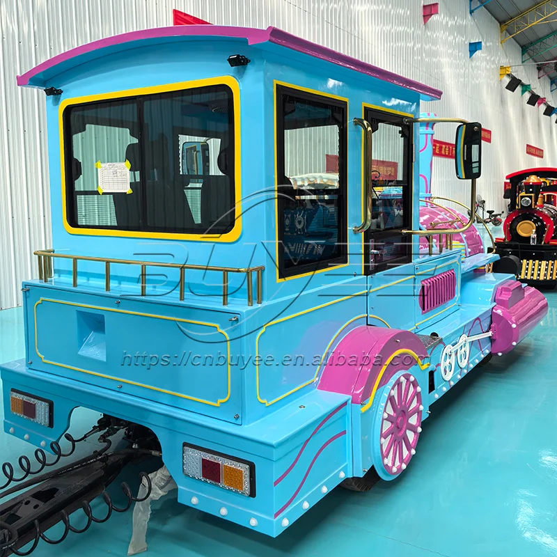 Outdoor Kids Electric Train Games 58 Passengers Simulated Steam Trackless Train For Sale