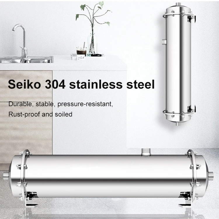 1000 L/H whole house water purifier treatment SS 304 housing PVC washable Membrane Stainless steel UF Water Filter for home